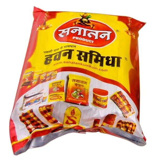 Sanatan Hawan Samagri | havan samagree for Pooja with Mango Wood/Navgrah Samidha (lakdiya) / Suchi Sarva (Hawan Spoon) / havan samagri 1 KG - All Hawan Items for Pooja Home Mandir