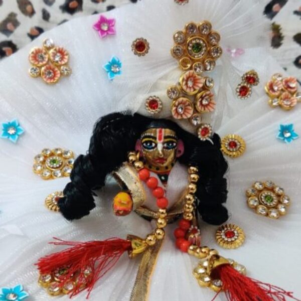 Kanha ji partywear white frock for laddu gopal