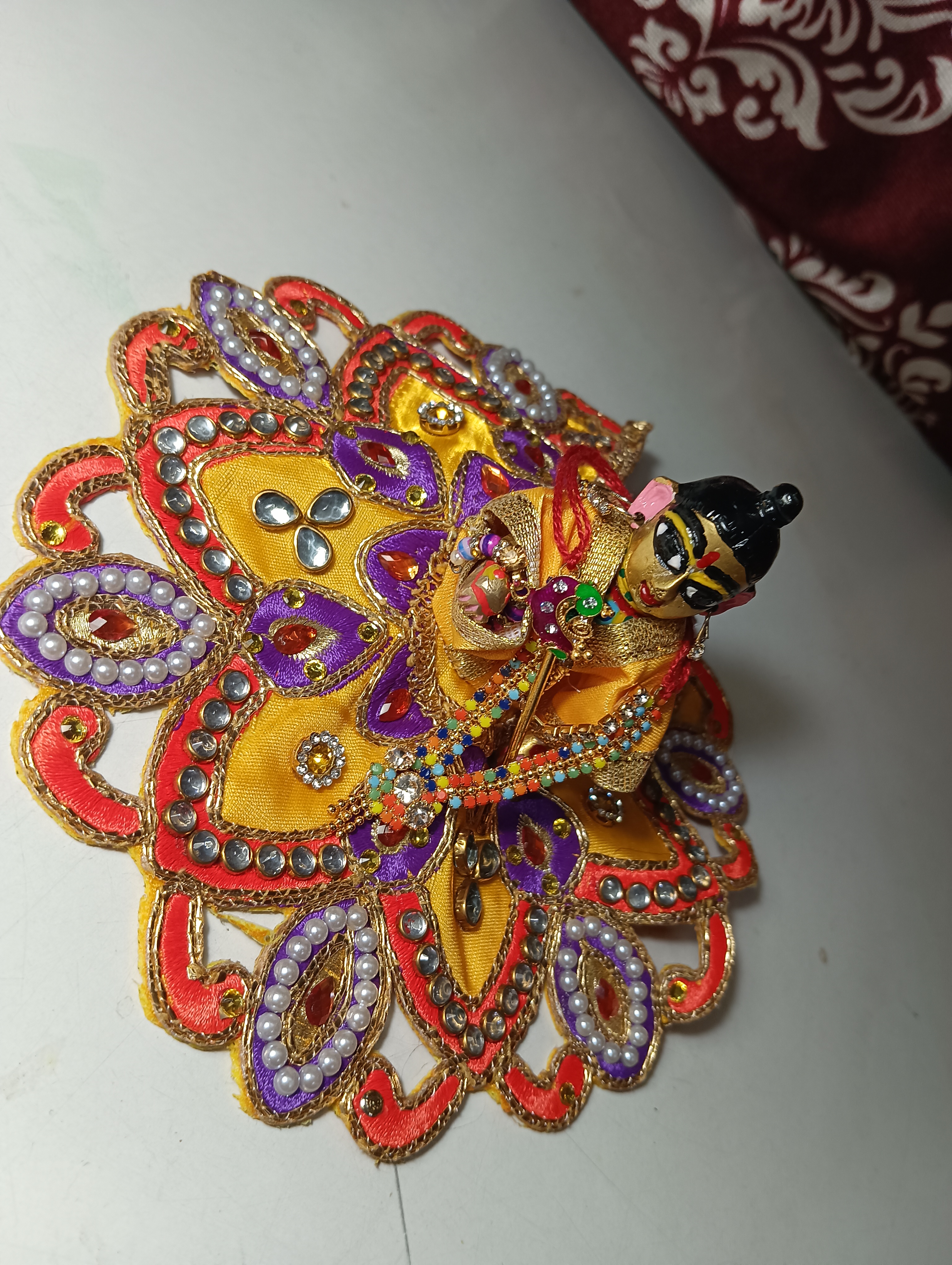 Kanha ji partywear frock for 3 no. laddu gopal