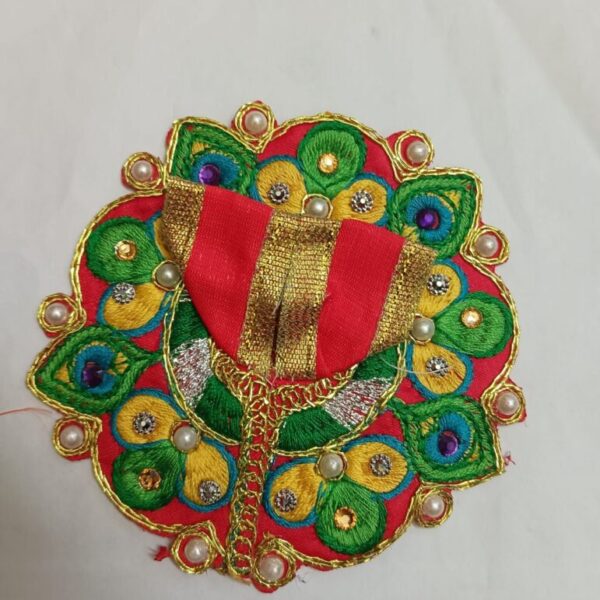 Kanha ji cotton embroidery frock for 0-1 no. Laddu gopal