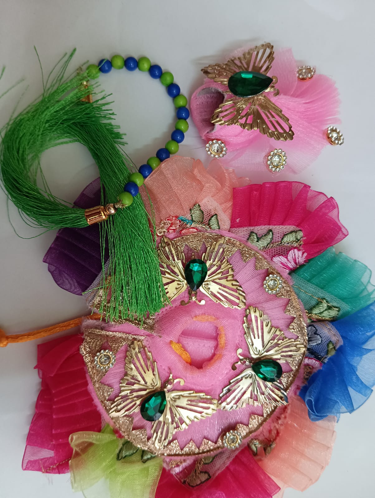 Kanha ji party wear frock for 2 no. Laddu gopal