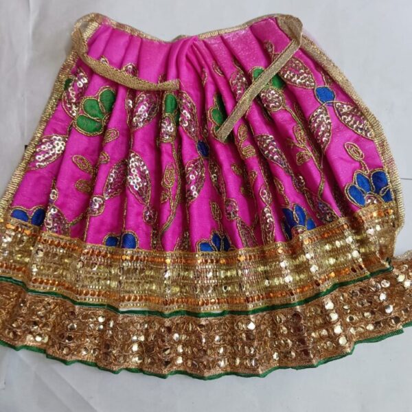 MATA Rani Dress l Lehanga Patka l Poshak for Durga MATA Devi Ji pink color