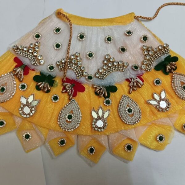 Radha Krishna heavy Work Radha Krishna Dress Set/Lehenga Dhoti, shringar Clothes for 6 no