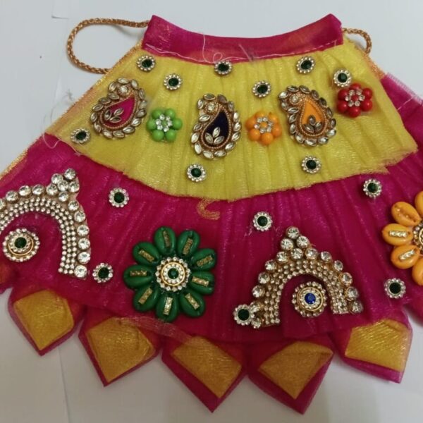 Radha Krishna heavy Work Radha Krishna Dress Set/Lehenga Dhoti, shringar Clothes for 6 no