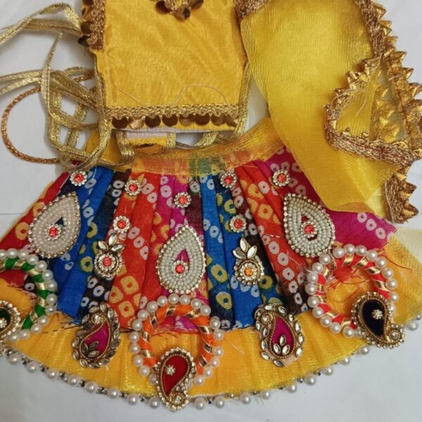 Radha Krishna heavy Work Radha Krishna Dress Set/Lehenga Dhoti, shringar Clothes for 5 no