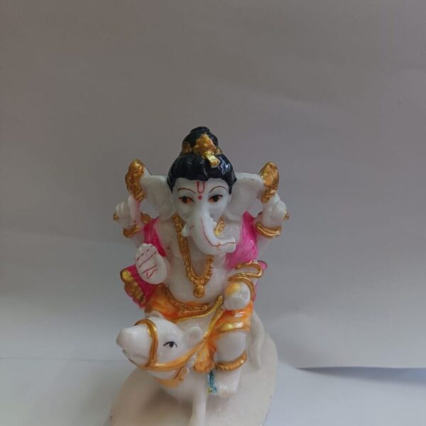 Marble Dust Ganesh Idol | Vinayaka Statue | Ganpati Murti | Ganesha Idol for Home Decor |Ganesh Idol for Diwali - 10 cm Ganpati Idol