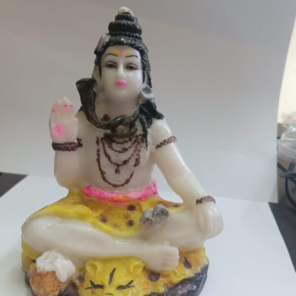 Marble Dust Lord Shiv ji Statue for Home Decoration|Bhole Nath Idol Lord Shiva |Multicolour |Shiv Figurine Statue