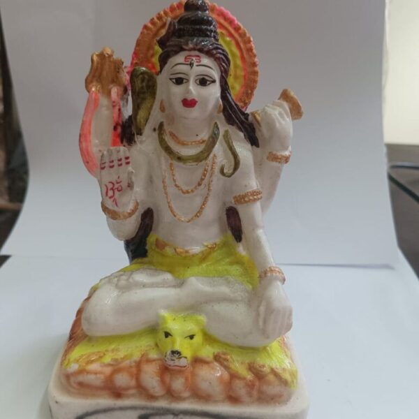 Marble Dust Lord Shiv ji Statue for Home Decoration|Bhole Nath Idol Lord Shiva |Multicolour |Shiv Figurine Statue