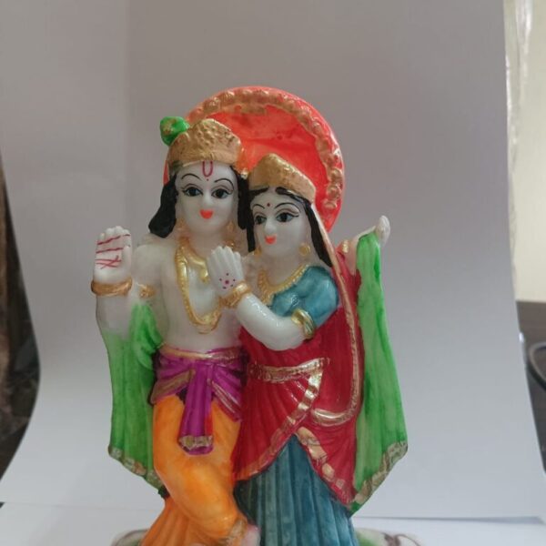 Marble Dust Radha Krishna Statue for Home Mandir Pooja Room Office Gift