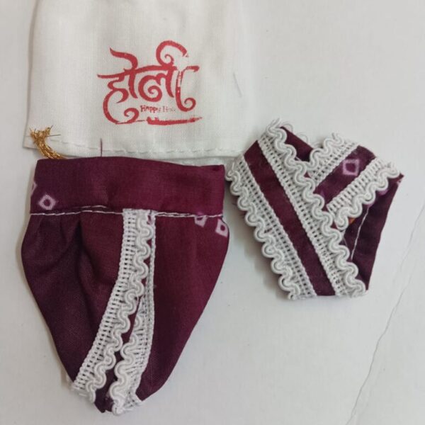 Ladoo Gopal ji holi special very Beautiful dhoti patka 1 no. maroon