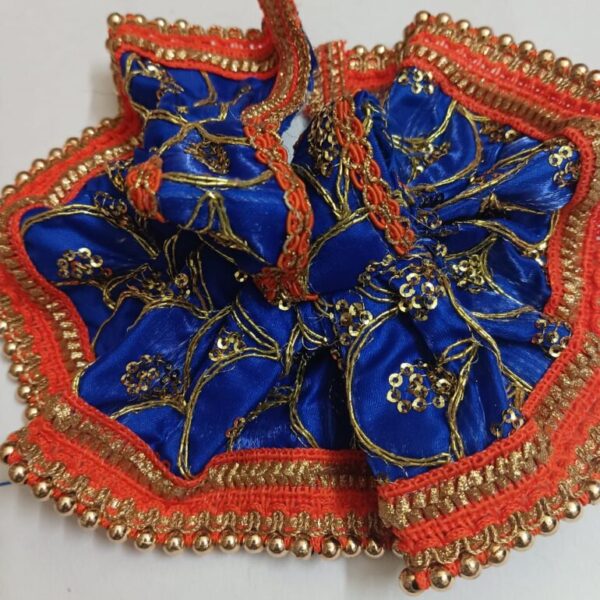 Kanha ji frock 3 no. laddu gopal blue