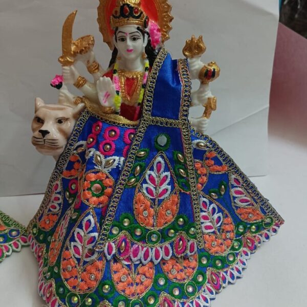 MATA Rani Dress l Lehanga Patka l Poshak for Durga MATA/ Devi Ji for 5 number mata rani blue