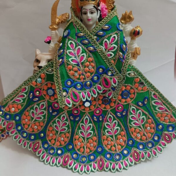 MATA Rani Dress l Lehanga Patka l Poshak for Durga MATA/ Devi Ji for 5 number mata rani green