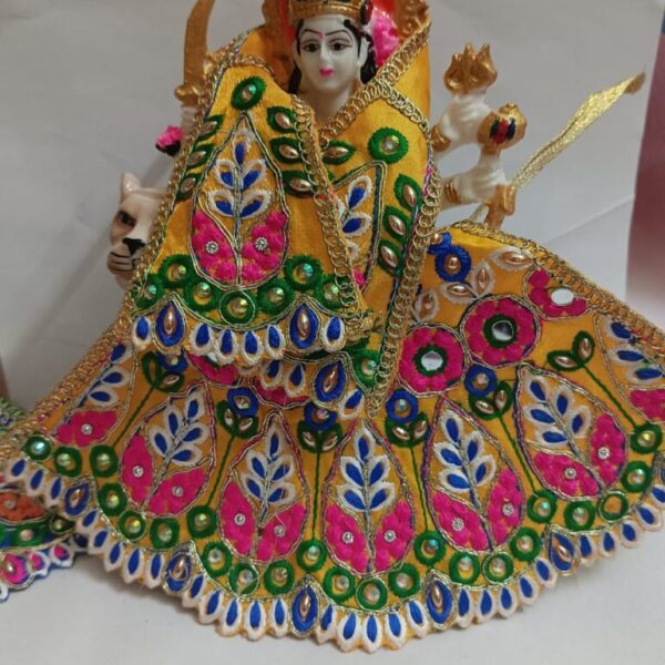 MATA Rani Dress l Lehanga Patka l Poshak for Durga MATA/ Devi Ji for 5 number mata rani yellow