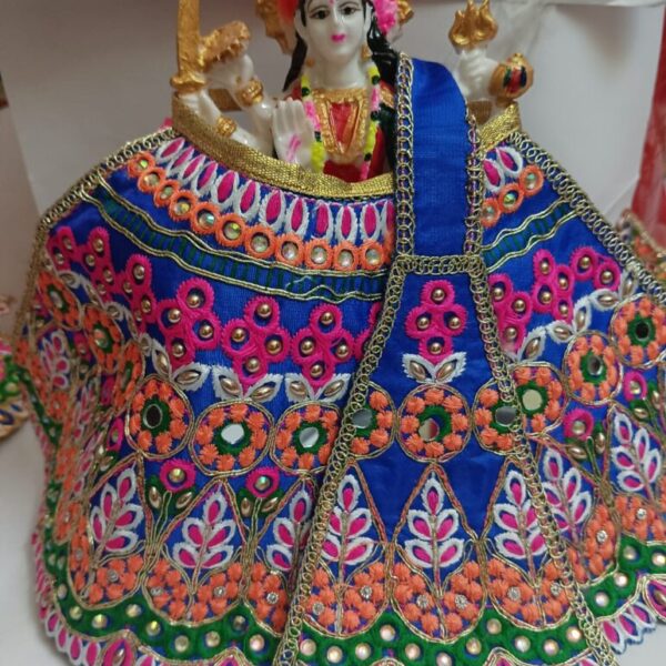 MATA Rani Dress l Lehanga Patka l Poshak for Durga MATA/ Devi Ji for 7 number mata rani blue