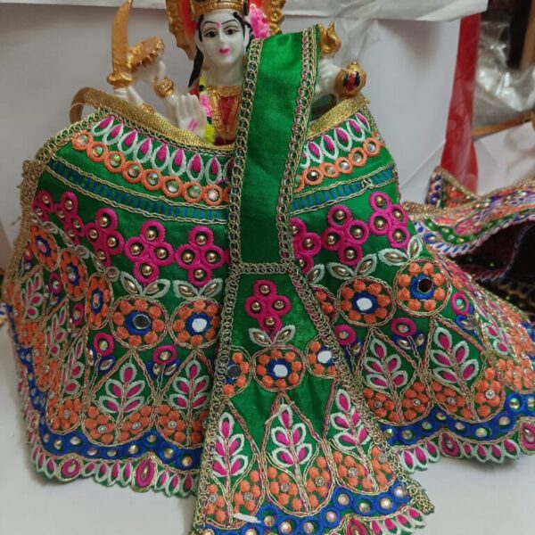 MATA Rani Dress l Lehanga Patka l Poshak for Durga MATA/ Devi Ji for 7 number mata rani green