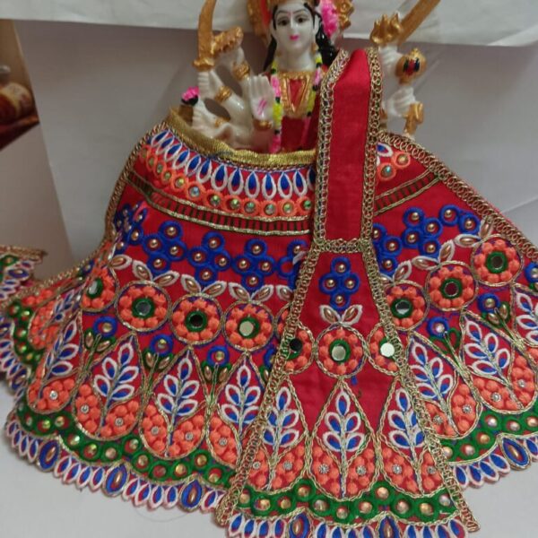 MATA Rani Dress l Lehanga Patka l Poshak for Durga MATA/ Devi Ji for 7 number mata rani red