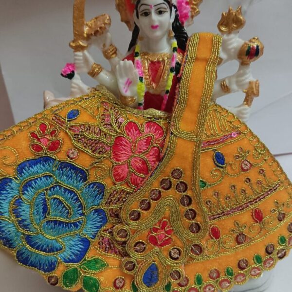 MATA Rani Dress l Lehanga Patka l Poshak for Durga MATA/ Devi Ji for 4 number mata rani yellow