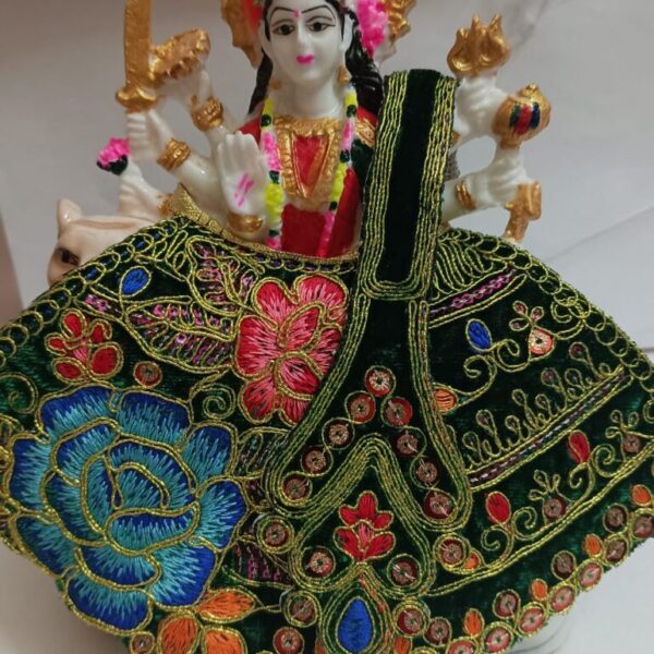 MATA Rani Dress l Lehanga Patka l Poshak for Durga MATA/ Devi Ji for 4 number mata rani green