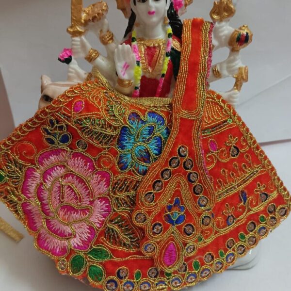 MATA Rani Dress l Lehanga Patka l Poshak for Durga MATA/ Devi Ji for 4 number mata rani orange