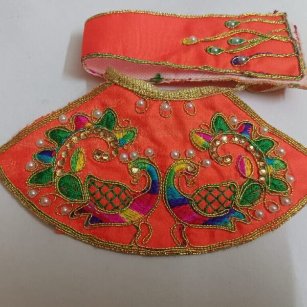 MATA Rani Dress l Lehanga Patka l Poshak for Durga MATA/ Devi Ji for 3 number mata rani Orange