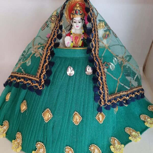 MATA Rani Dress l Lehanga Patka l Poshak for Durga MATA/ Devi Ji for 8 number mata proper green