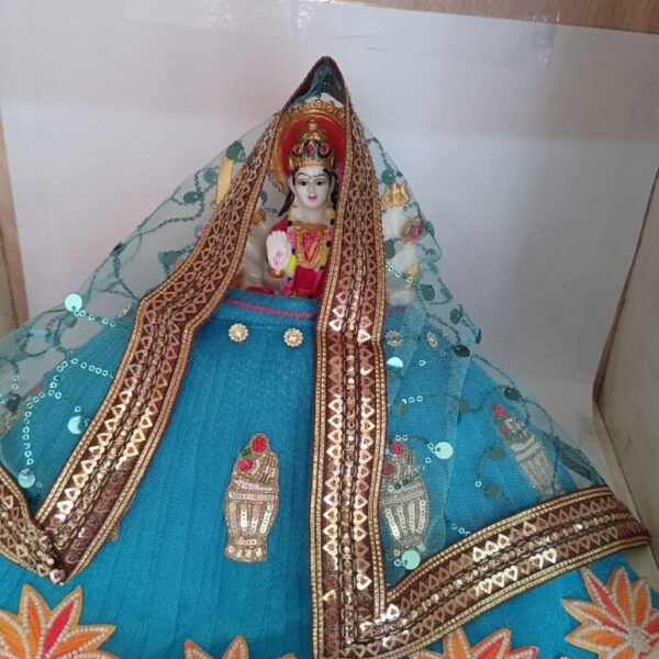 MATA Rani Dress l Lehanga Patka l Poshak for Durga MATA/ Devi Ji for 8 number mata rani sky blue