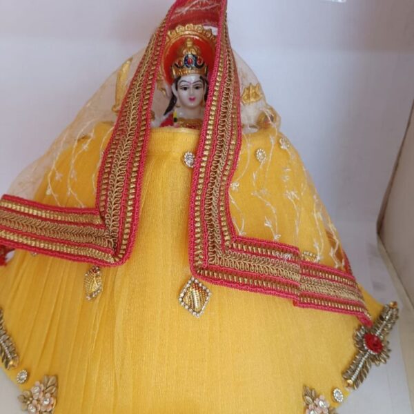 MATA Rani Dress l Lehanga Patka l Poshak for Durga MATA/ Devi Ji for 8 number mata rani yellow