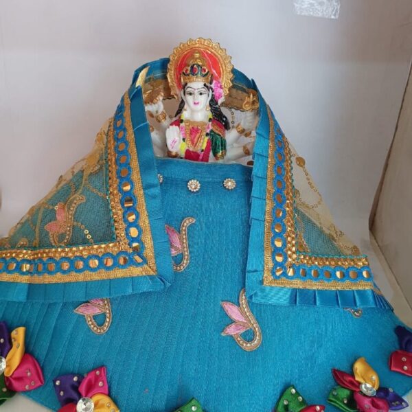 MATA Rani Dress l Lehanga Patka l Poshak for Durga MATA/ Devi Ji for 8 number mata rani sky blue