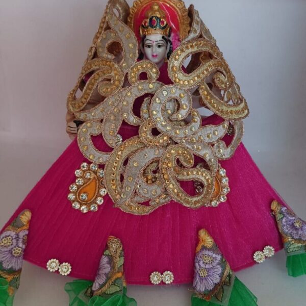 MATA Rani Dress l Lehanga Patka l Poshak for Durga MATA/ Devi Ji for 5 number mata pink