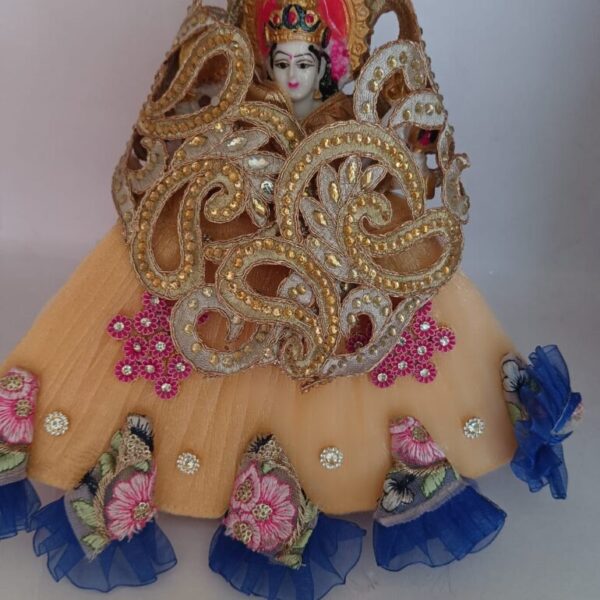 MATA Rani Dress l Lehanga Patka l Poshak for Durga MATA/ Devi Ji for 5 number mata cream