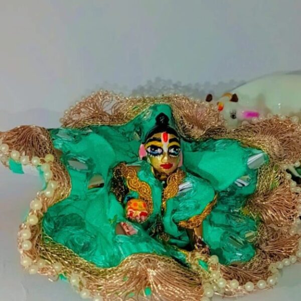 Kanha ji cotton frock 3 no. laddu gopal without pagdi