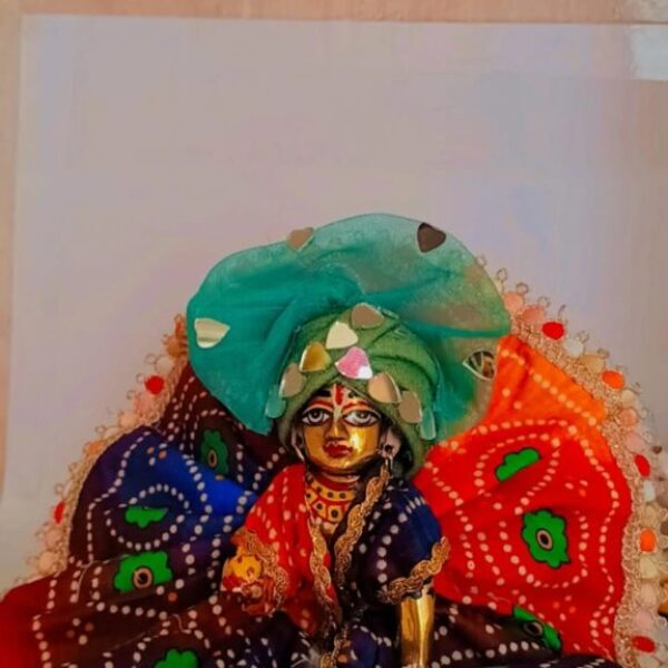 Kanha ji cotton frock 5 no. laddu gopal without pagdi