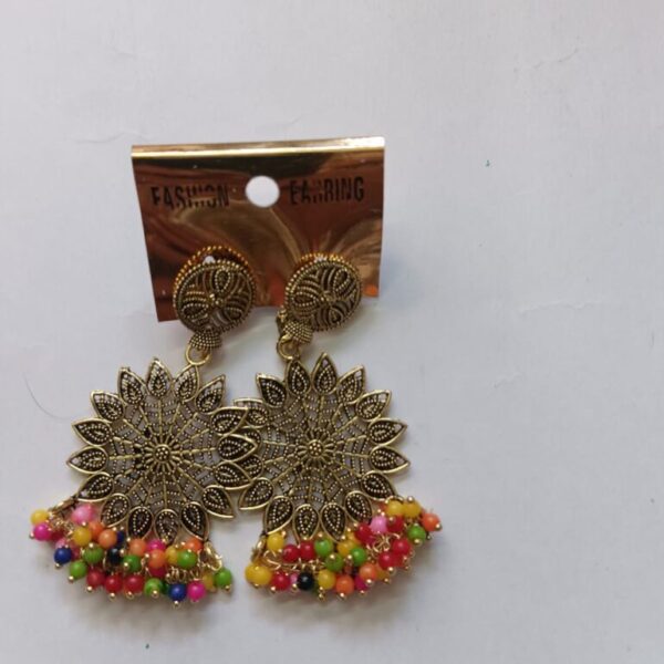 Stylish Traditional Jhumki Earrings For Women & Girls multicolor