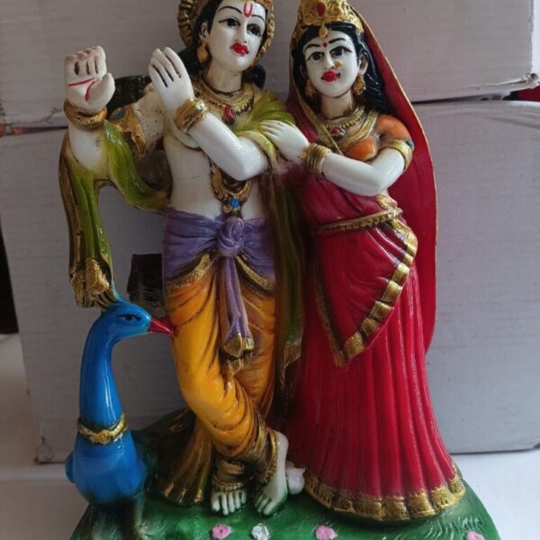 Marble Dust Radha Krishna Statue for Home Mandir Pooja Room Office Gift