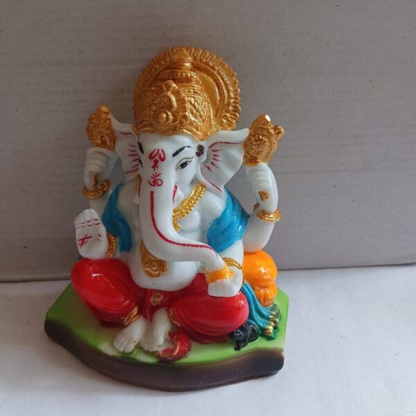 Marble Dust Ganesh Idol | Vinayaka Statue | Ganpati Murti | Ganesha Idol for Home Decor |Ganesh Idol for Diwali - 12 cm Ganpati Idol