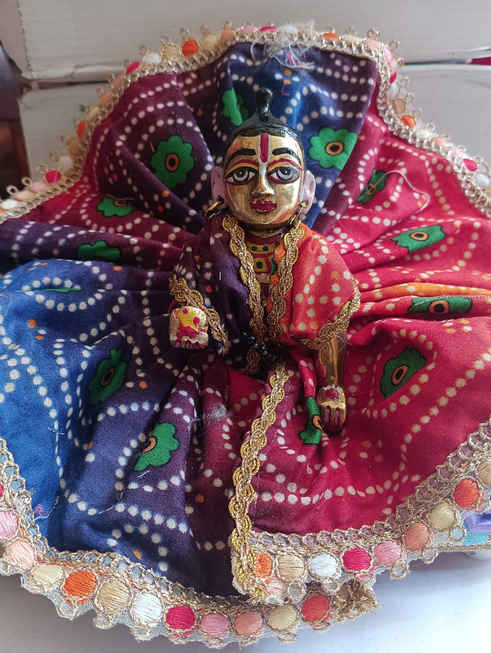 Kanha ji cotton frock 5 no. laddu gopal