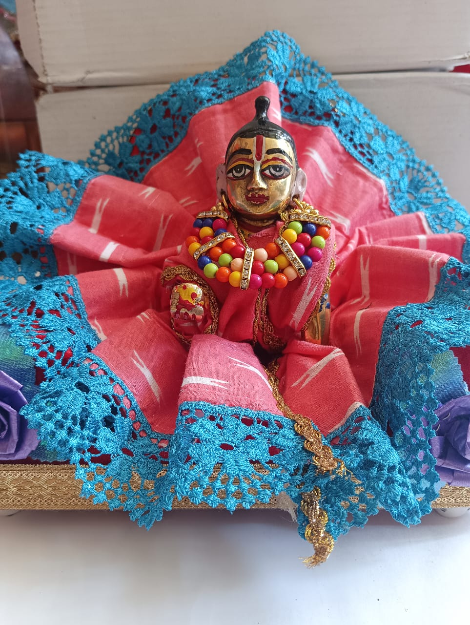 Kanha ji cotton frock 5 no. laddu gopal