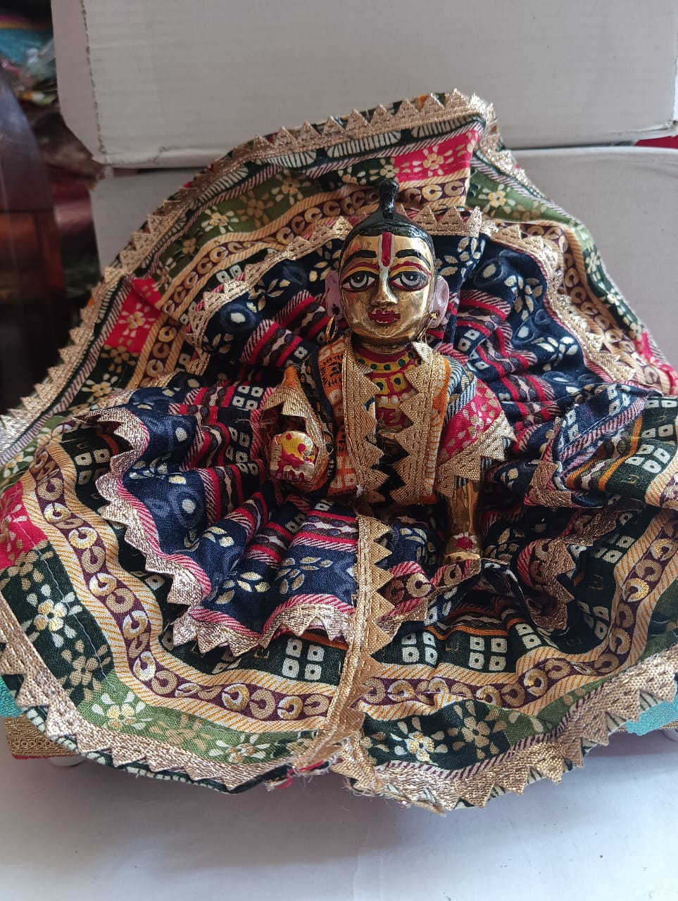 Kanha ji cotton frock 5 no. laddu gopal