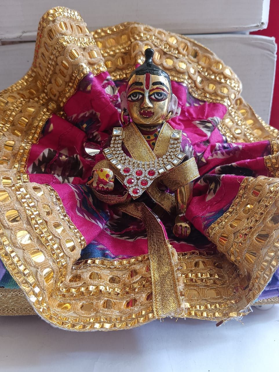 Kanha ji cotton frock 5 no. laddu gopal