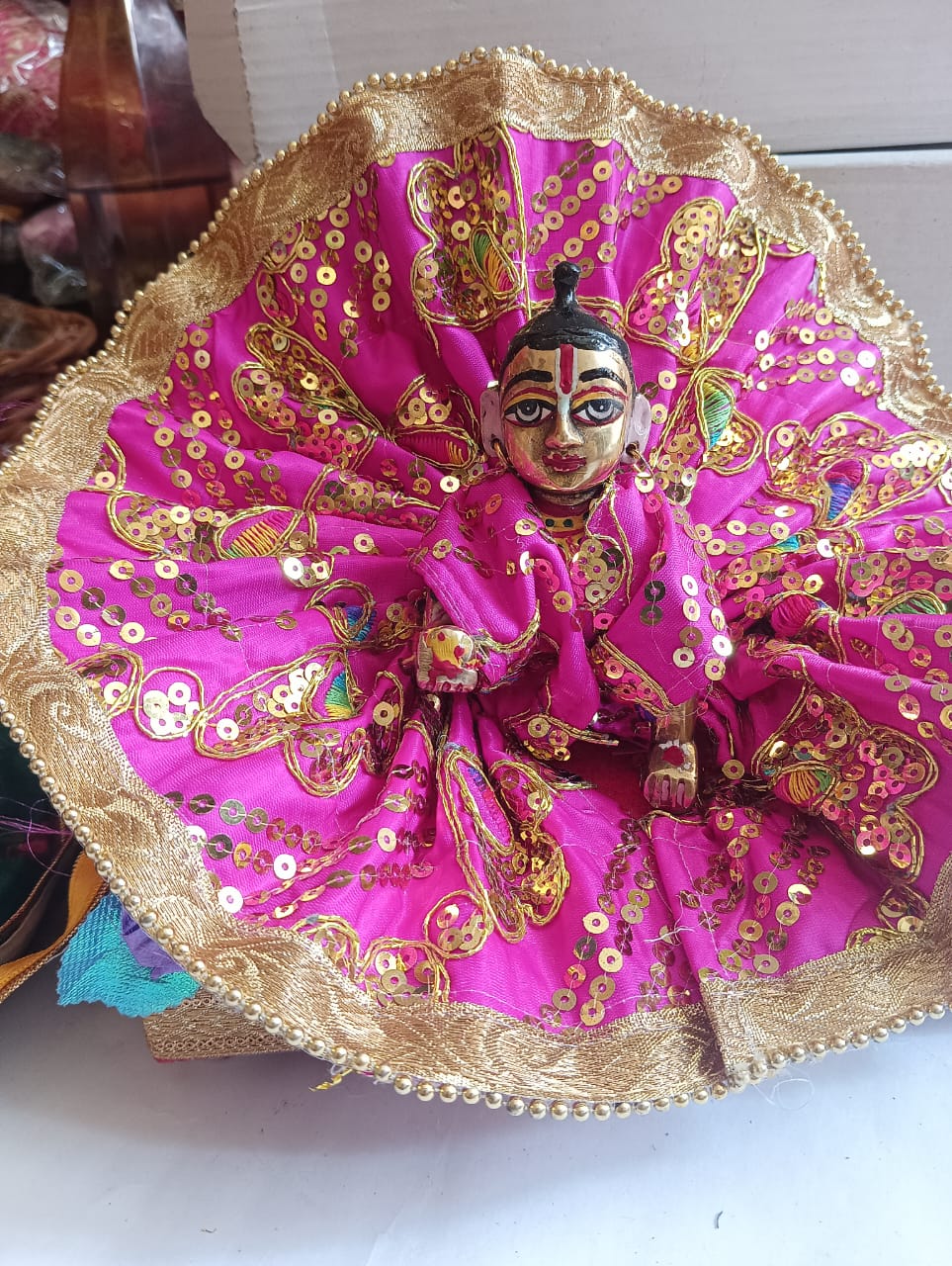 Kanha ji cotton frock 5 no. laddu gopal