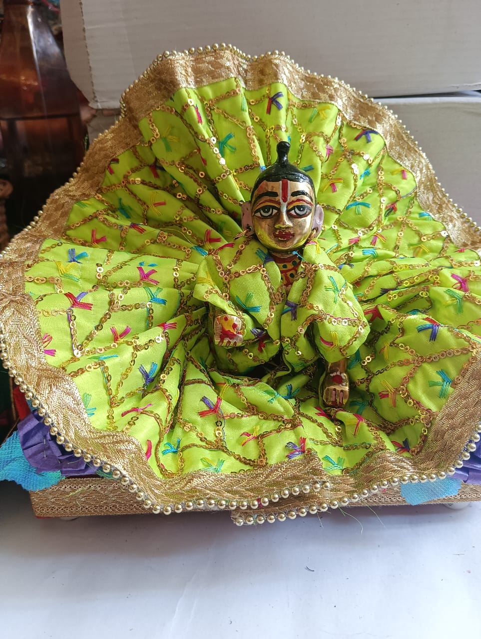 Kanha ji cotton frock 5 no. laddu gopal