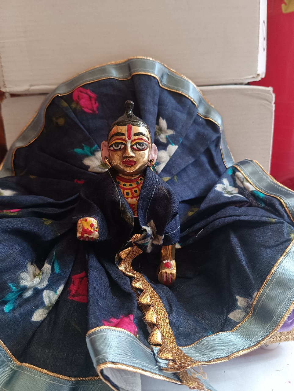 Kanha ji cotton frock 5 no. laddu gopal