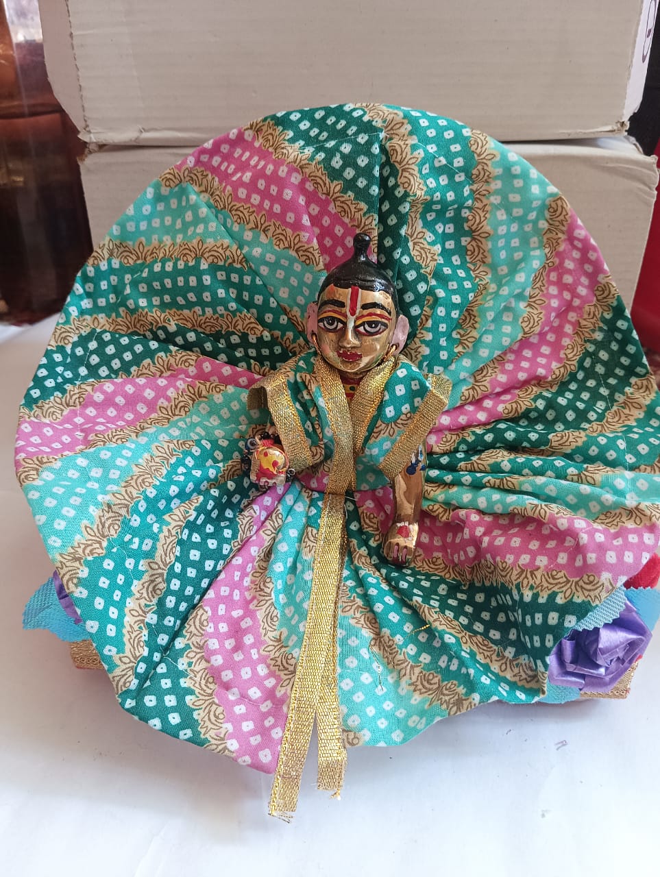 Kanha ji cotton frock 5 no. laddu gopal