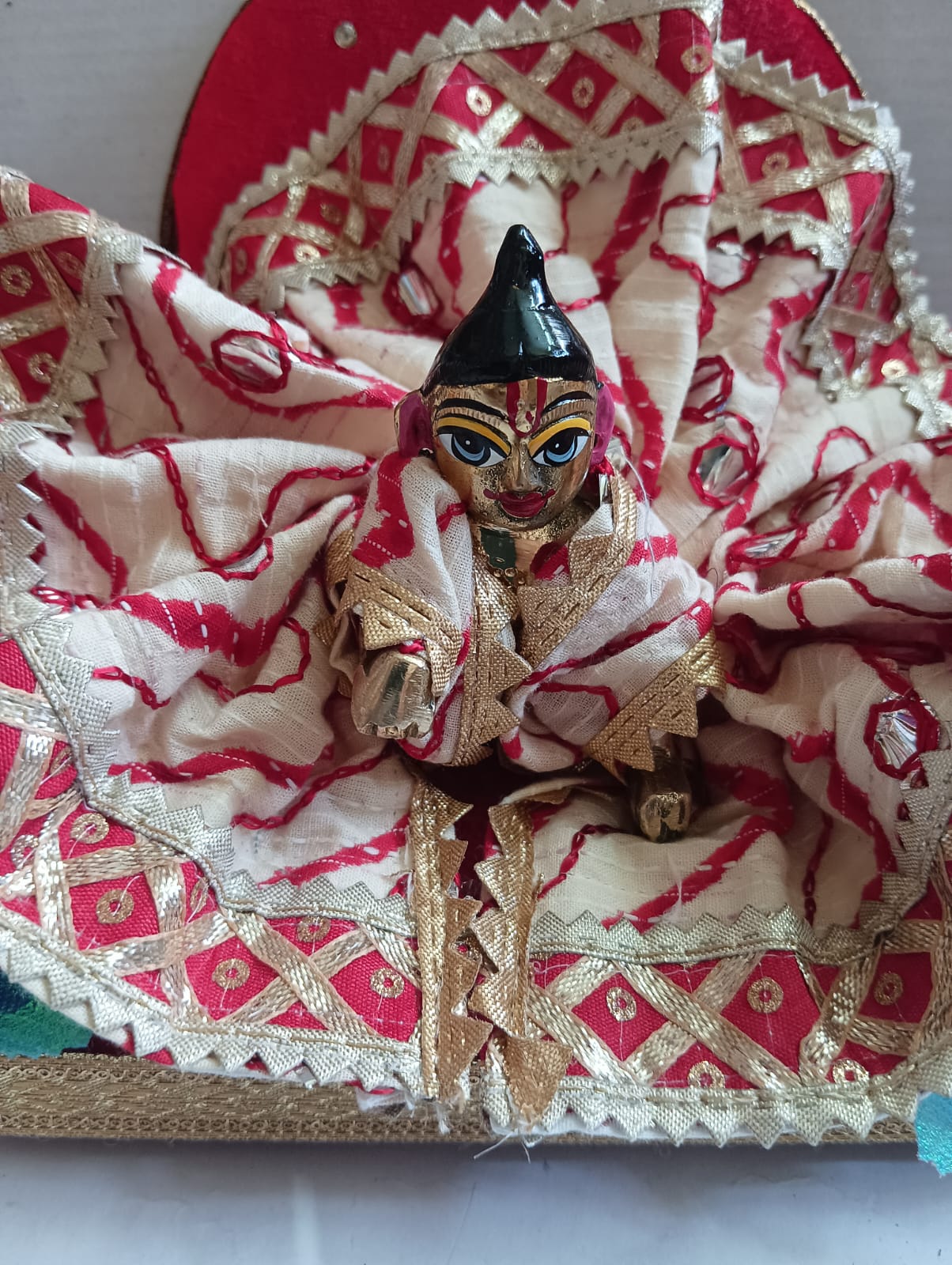 Kanha ji cotton frock 4 no. laddu gopal