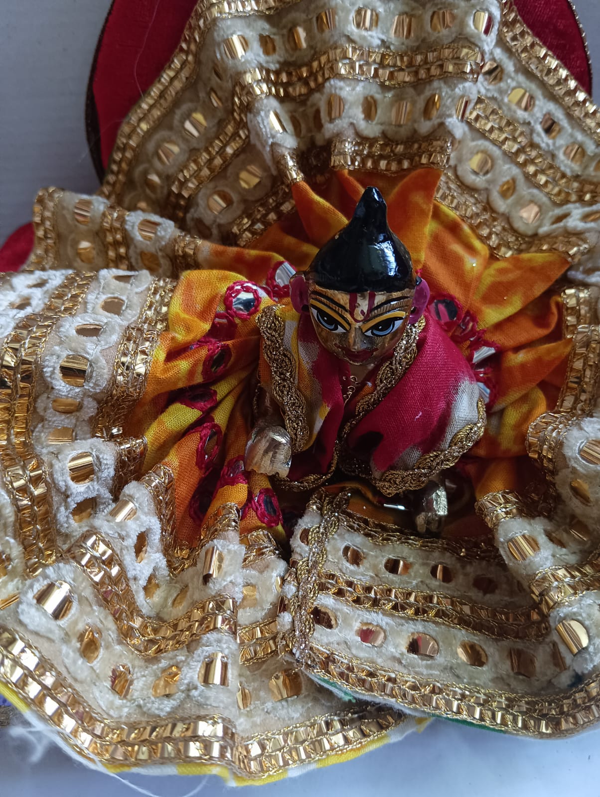 Kanha ji cotton frock 4 no. laddu gopal