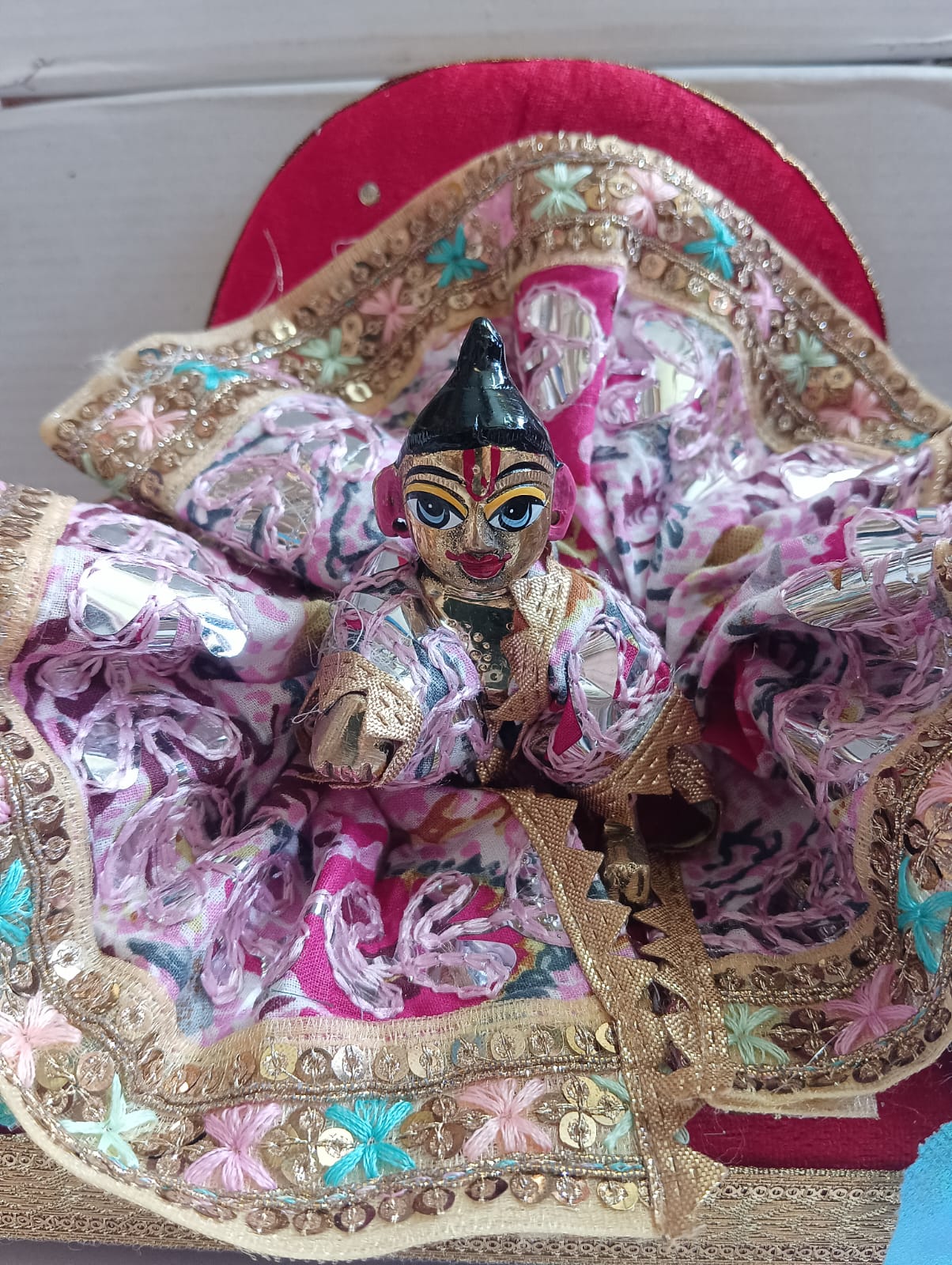 Kanha ji cotton frock 4 no. laddu gopal