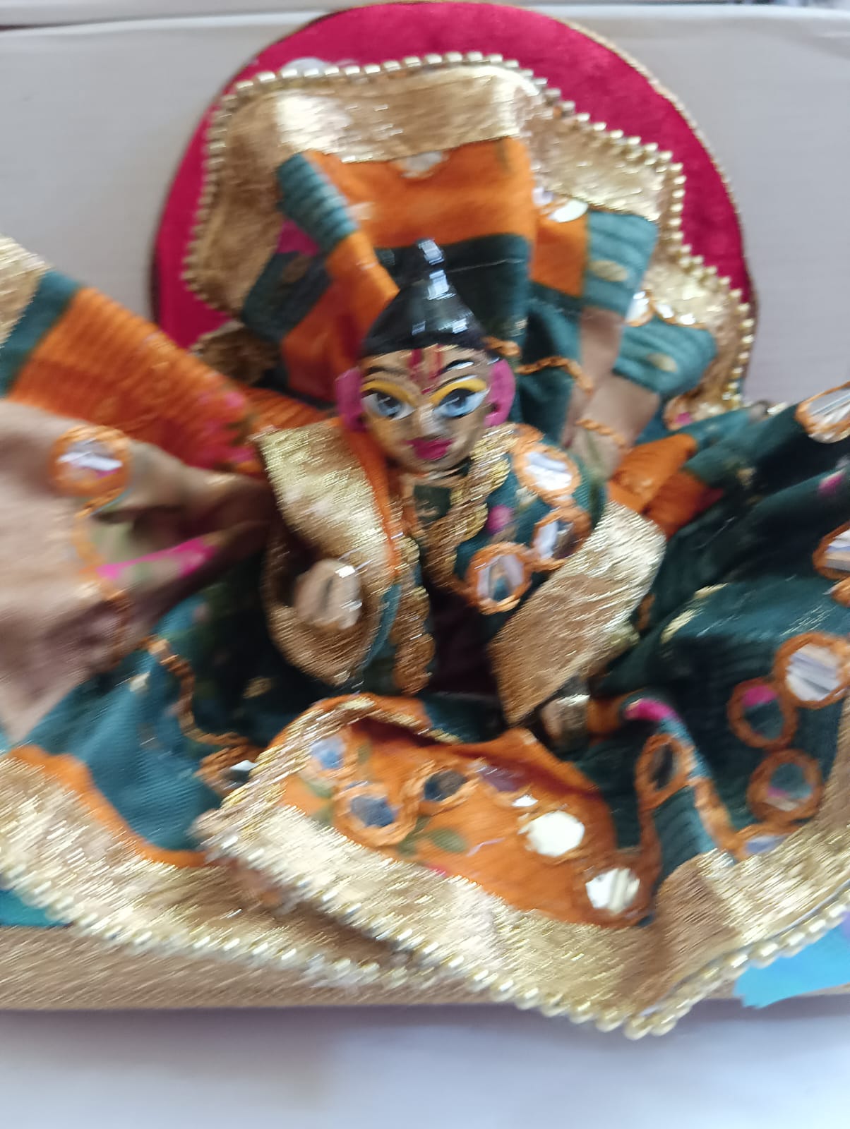 Kanha ji cotton frock 4 no. laddu gopal