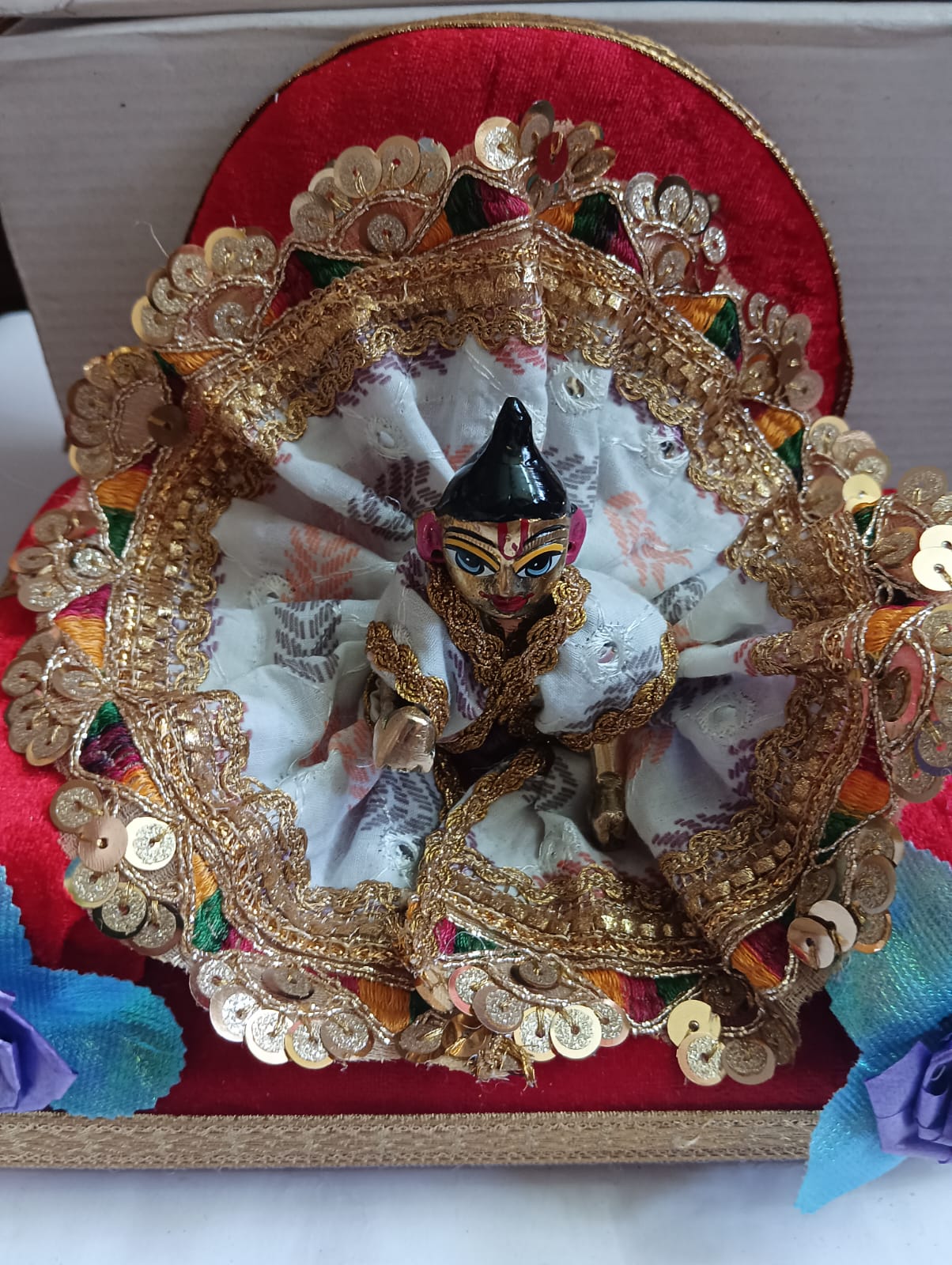 Kanha ji cotton frock 2-3 no. laddu gopal