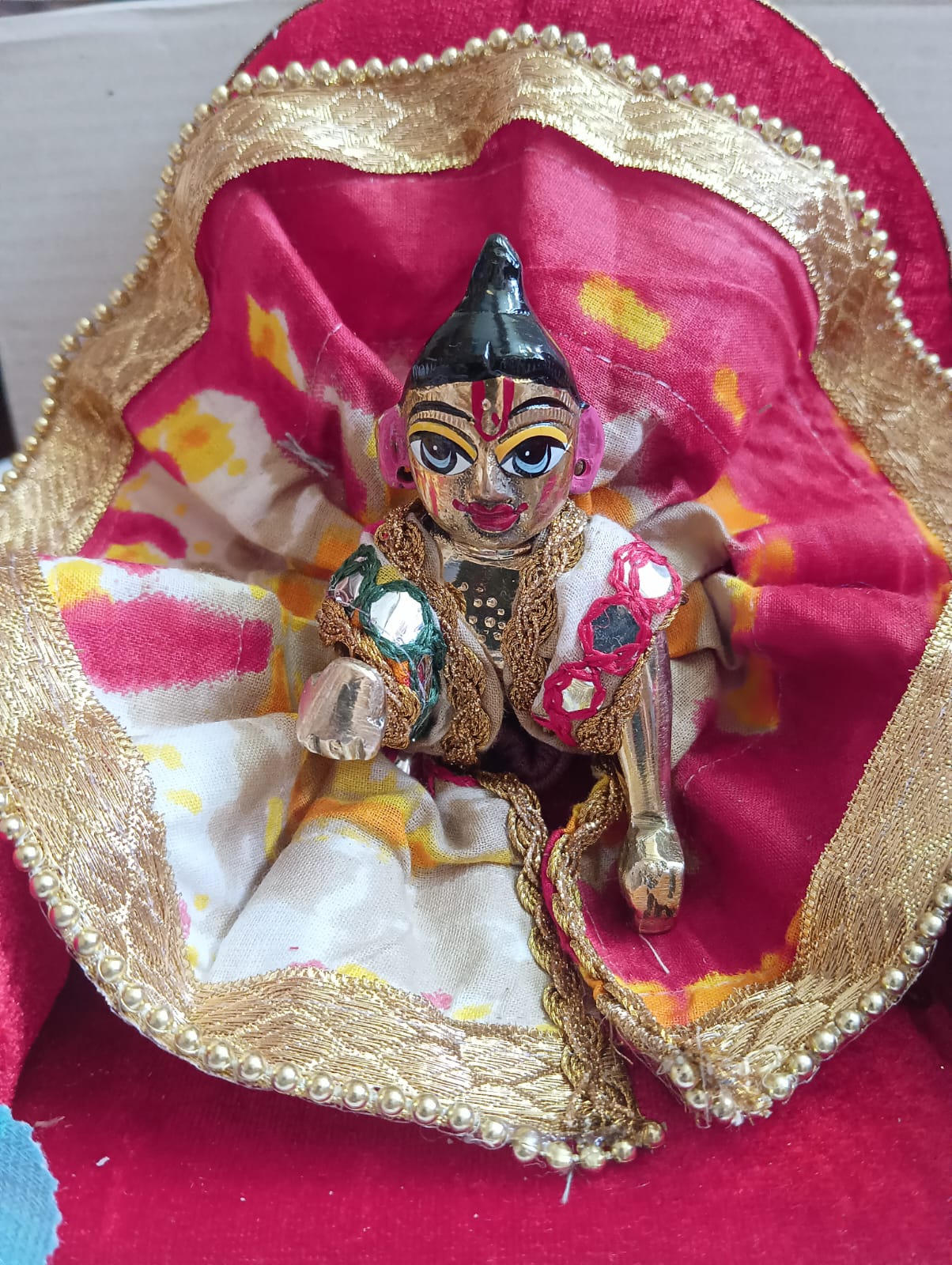 Kanha ji cotton frock 2-3 no. laddu gopal